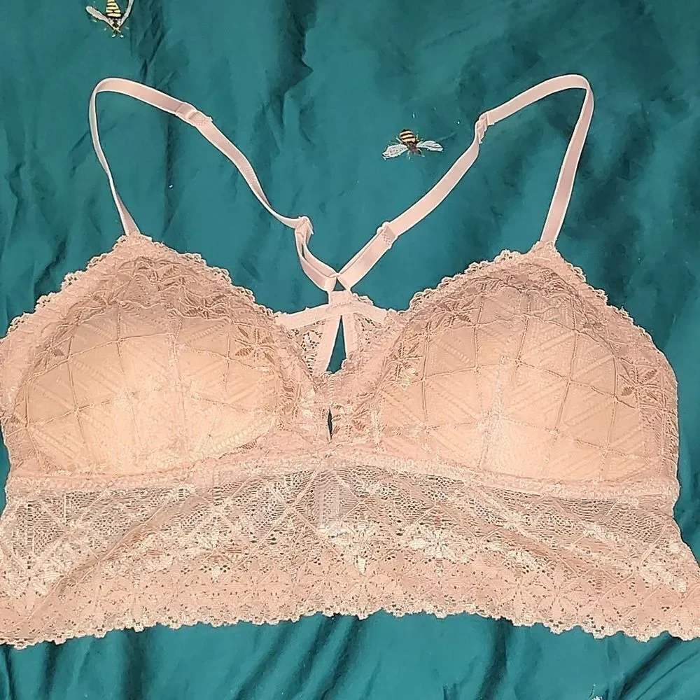 Pink Lace bralette size medium.
